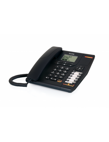 Teléfono inalámbrico negro con función de manos libres y 3 memorias  directas Alcatel
